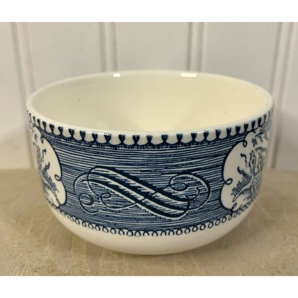 Royal Currier & Ives VINTAGE Horse & Carriage Blue China Coffee Tea Cup Replace - Picture 2 of 5